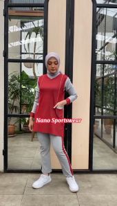 NANO || BAJU SENAM MUSLIM TUNIK SYARI / BAJU OLAHRAGA MUSLIM SYARI