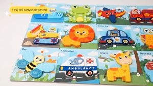 Beringin Toys Mainan Edukasi 3D JIgsaw Puzzle Mainan Kayu Anak Mainan Edukasi