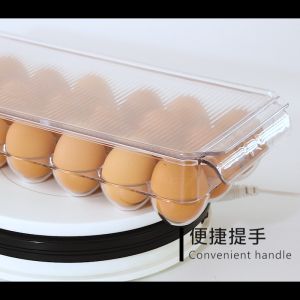 【Woody】 High Quality Stackable Refrigerator Eggs Storage Box BPA Free Eggs Dispensers Egg Storage Bin With Lid