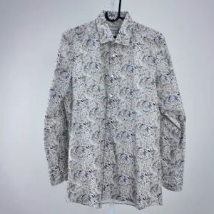 OLYMP  Level Five Shirt เสื้อเชิ้ตชาย ผ้าเรียบลายพิมพ์กราฟิก สีเบจ  ทรงพอดีตัว ยืดหยุ่นได้ดี รีดง่าย SUMM24 เสื้อทำงาน  เสื้อเชิ้ตทำงาน