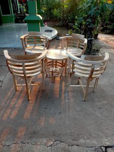 Kursi teras kayu jati minimalis 4 kursi 1 meja terlaris