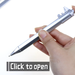 Taffware Pena Pulpen Multifungsi Ballpoint Pen Caliber Measuring Tool Scale Ruler - B100