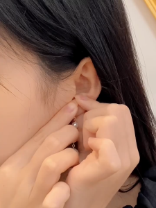 GL 18K GOLD Korean Big Pearl Tassel Long Simple temperament earrings ES69187