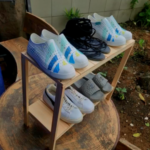 Kệ gỗ thông 2 tầng- 3 tầng để giày dép kệ lò vi sóng rộng 25cm với nhiều kích thước dạng lắp ráp rất tiện lợi