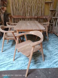 New Selly Teak Dining Table With 4 Chairs