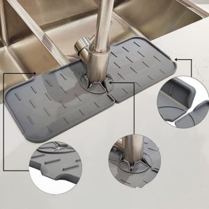 37X1อ่างล้างจานก๊อกน้ำสำหรับห้องครัวเสื่อดูดซับ4ซม. พรมเช็ดเท้าระบายน้ำซิลิโคนสำหรับแผ่นรองจานแผ่นป้องกันซิงค์ติดตั้งบนเคาน์เตอร์