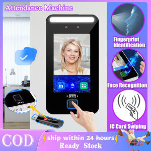 Biometric Attendance Machine Fingerprint Time Card Attendance Machine Office Time Attendance Recorder Password Checking-In Reader RFID Card Door Access Control Waterproof Dynamic Facial Recognition Access Control All-In-One Machine PH