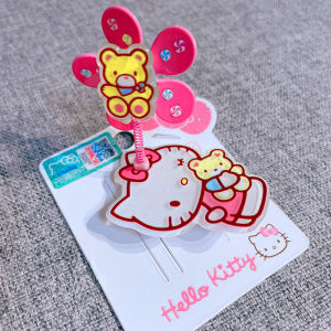 กิ๊บติดผมลายแมว Hello Kitty น่ารักสำหรับเด็กผู้หญิง ทรงเจ้าหญิง คลิปผมแบบหมุนได้ สไตล์เกาหลี วัสดุอื่นๆ