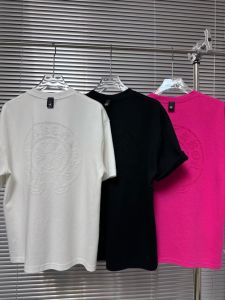 เสื้อยืดคอกลมแขนสั้นทรงหลวมสไตล์ยูนิเซ็กซ์สำหรับฤดูร้อน ผ้าฝ้ายแท้ วิธีการเผา แฟชั่นสตรีท เสื้อยืดคอกลมแขนสั้น