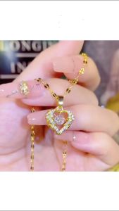 OYJR สร้อยคอจี้หัวใจ สร้อยคอสวยๆสแตนเลสทองชุบ 18k คอมพิวเตอร์ผู้หญิง