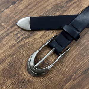 Versatile Vintage Silver Belt with Metal Tail Design Light Luxury Style Belt Specially for Jeans