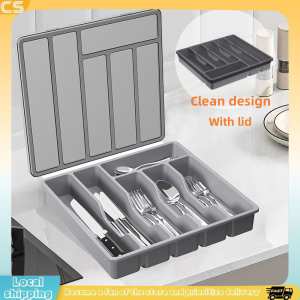 Cutlery Organizer With CoverUtensil Organizer For DrawerSpoon And Fork OrganizerCutlery Divider