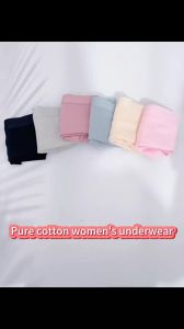 FallSweet 3PCS/set Women’s Cotton Panties Seamless Plus Size Briefs Solid Underwear Soft Breathable Underpants Female Lingerie