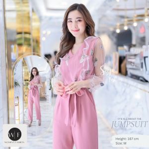 Women Plus Size Jumpsuit JL69 - ชุดสาวอวบไปงาน ชุดทำงานสาวอวบ (แบรนด์ไทย)