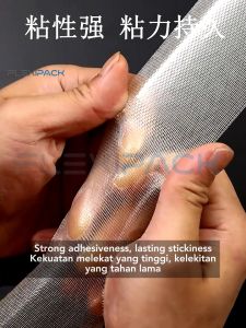 10M Double Sided Tape Super Sticky Netted Cloth Based Transparent Adhesive Fibre Strong Adhesive Tape Mesh Tape 双面胶