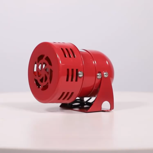 AC 220V DC12V/24V Red Metal Motor Driven Air Raid Siren Horn Alarm