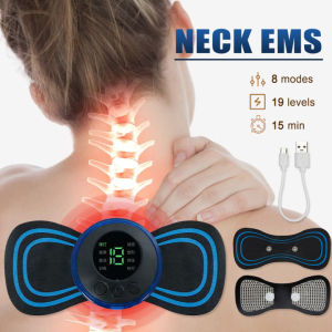 [ GRATIS ONGKIR ] EMS Mini Massage Alat Pijat Leher Terapi Servikal Punggung Pad Mat Electric Masseger Baterai Alat Urut Mijit Pingang Bahu Badan Otot Pegal Pemijat Elektrik Therapy Getar Listrik Multifungsi Pijitan Kepala Kaki Tangan Portable Recharging