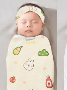 Summer Thin Baby Anti-Startle Sleeping Bag Baby Swaddle Bandage Sleeping Artifact Newborn Swaddling Blanket Anti-Scare Spring and Summer