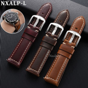 Oil Wax Cowhide Strap 18 20mm 22mm 24mm 26mm Genuine Leather Watch Band for Panerai for Omega Smartwatch Bracelet Quick Release