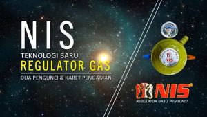 PAKET SELANG REGULATOR GAS NIS DOUBLE LOCK (MOTIF KAYU)