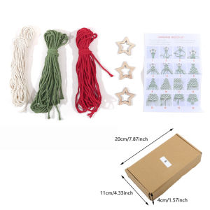 Bộ Dụng Cụ Làm Cây Thông Noel Bằng Kỹ Thuật Macrame Tự Làm 3 Món Làm Từ Cotton Nhiều Màu Bộ Quà Tặng Thủ Công Dành Cho Gia Đình Và Bạn Bè Trang Trí Ngày Lễ Hoàn Hảo