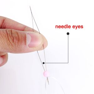 Open Big Eye Beading Needles for Making Necklace Bracelet DIY Stainless Steel Self Threading Bead Tools Jewelry Pins