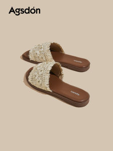Agsdon | Weave Design Beach Slippers for Dresses and Pregnant