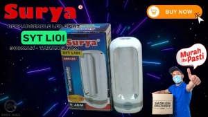 Lampu Emergency + Senter Surya SYT L101 10 SMD + 1Watt Super LED Darurat Mati Lampu Terang Penerangan Rechargeable Recas Cas Isi Ulang 900 mAH Tahan 6 Jam L 101  Laz COD Bayar di Tempat Graha Mart