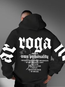 Hot selling autumn mens fashionable letter printed comfortable and soft hooded sweatshirt outdoor urban street style clothing