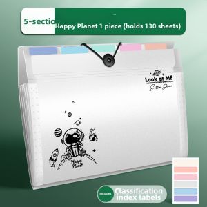 deli | Transparent Multi-layer Student Organizer A4 Document Bag