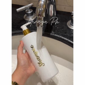 Hiraya Ph 250 / 500 ml Liquid Soap Dispenser w/ Gold Pump Plastic Refillable Empty Bottle Container for Kitchen Bath Aesthetic