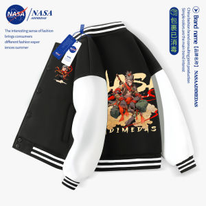 NASA Kids Baseball Style Spring Autumn Casual Black Open Cardigan Jacket Boys Clothes Long Sleeve Cotton Polyester Blend