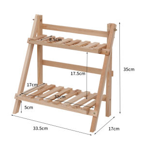 Dopamine Original Wood Multi-Functional Double Layer Bookshelf Living Room Balcony Storage Rack No Installation Required