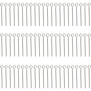 200PCS 1.6 2.0 3.0 cm Mini Metal Wire Eyepins Beading Small Open Eye Head Pins Needles Bulk for DIY Craft Bead Jewelry Makings