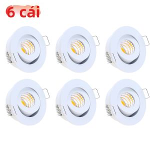 JOYINLED 6 CÁI 3W Đèn LED Âm Trần Mini IP65 Đèn Trần Có Thể Điều Chỉnh Độ Sáng Chống Nước 2800-6500K Để Sử Dụng Trong Nhà Ngoài Trời