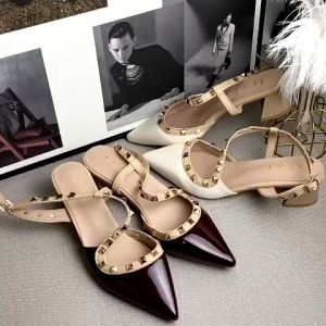 High Heels Pesta Wanita - Elegan dan Kekinian untuk Kondangan | Warna Beige & Maroon | Tersedia Ukuran 36-40