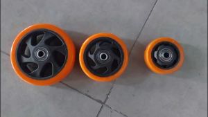 OKDA Heavy handle wheel 3/4/5 inch PU material single wheel