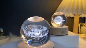 3d Crystal Ball Night Light Kids Moon Lamps Universe Earth Globe Crafts Home Desktop Decor Christmas Gifts