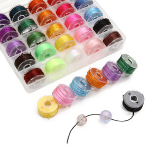 25/36 Rolls Box Set 0.5/0.8mm Colorful Super Elastic Crystal Beading Cord Thread DIY Jewelry Making Bracelet Necklace Stretch String Line