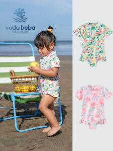 Voda Beba Childrens Swimming Suit Baby Girls Princess Skirt Onesie 0-3 Years Old Kids Swimwear Polyester Fabric Sunscreen