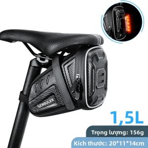 Túi Yên Xe Đạp Leo Núi/đường Trường Chống Nước 2025 Mới Có Sọc Phản Quang Hộp Đựng Dụng Cụ Phụ Kiện Xe Đạp Chất Liệu Polyester