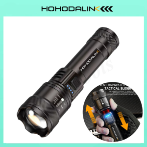 HOHODALINK senter super terang 10000 Lumens tahan air zoom Rechargeable senter cas Swat Police Terbaik