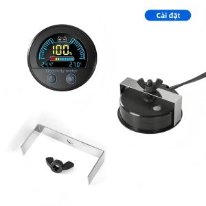DC7-100V Kỹ Thuật Số Vôn Kế Chỉ Báo Chống Nước Máy Kiểm Tra Điện Áp Cho Ô Tô Xe Máy 12V 24V 36V 48V 72V Đồng Hồ Đo Dung Lượng Pin