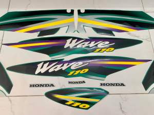 Bộ tem wave nhỏ 2001 màu xanh lá hàng nhập Thái Lan chất lượng cao dành trang trí riêng cho dòng xe này tem in lụa màu sắc rất đẹp và bền giá bán cực tốt bán lẻ như bán sỉ