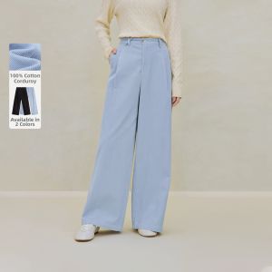 INMAN | Corduroy High Waist Wide Leg Pants