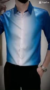 áo sơ mi áo sơ mi nam phối 3 màu siêu đẳng cấp sang trọng và cuốn hút tinh tế và lịch lãm chất vải non nhật cực đẹp - H62