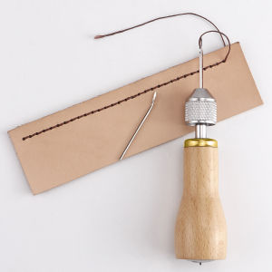 1set Faux Leather Sewing Awl Kit - Metal Hand Stitcher for DIY Handmade Crafts & Repairs Quick Sewing & Repairing Tool Set