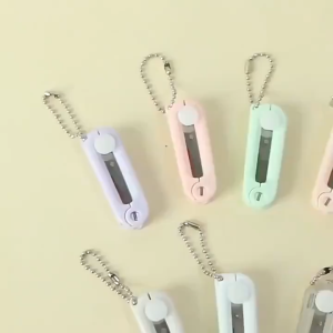 Gunting Lipat Mini Portable Stainless Steel Retractable Folding Scissors Pemotong Kertas Paper Cutter Barang Unik Murah Lucu Import -REX-MART