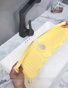 MI-C1009 Faucet Absorbent Mat Sink Splash Guard Bahan Silikon / Alas Pelindung Keran Wastafel Dapur