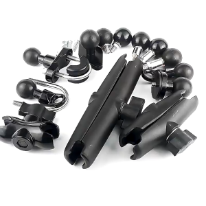 QIUWU Aluminum Alloy Double Socket Arm For 25mm 1 Inch Ball Head Holder Mount Clamp For Bicycle Motorcycle Camera Extension Arm
